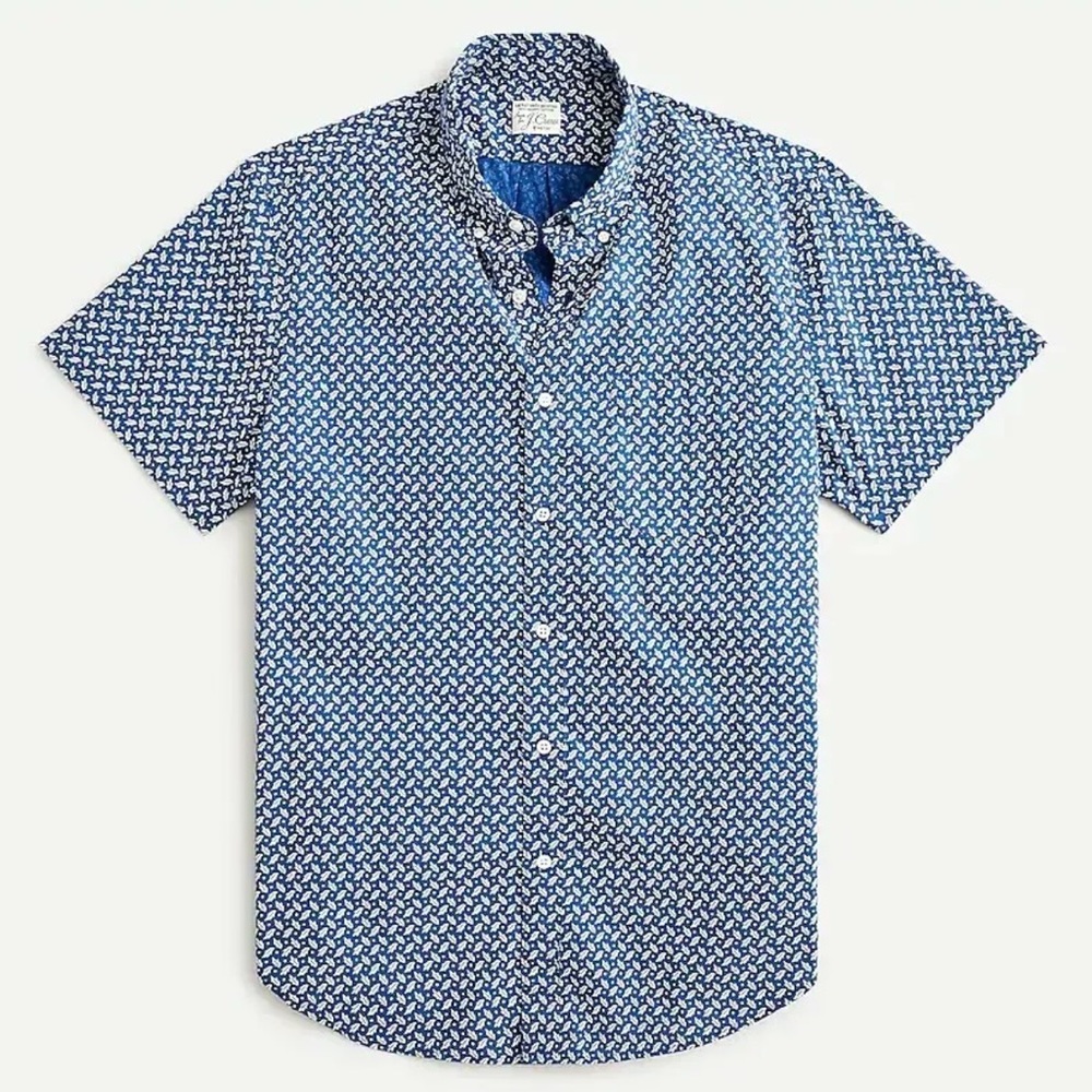 J. Crew Short-sleeve Stretch Wash Poplin Shirt